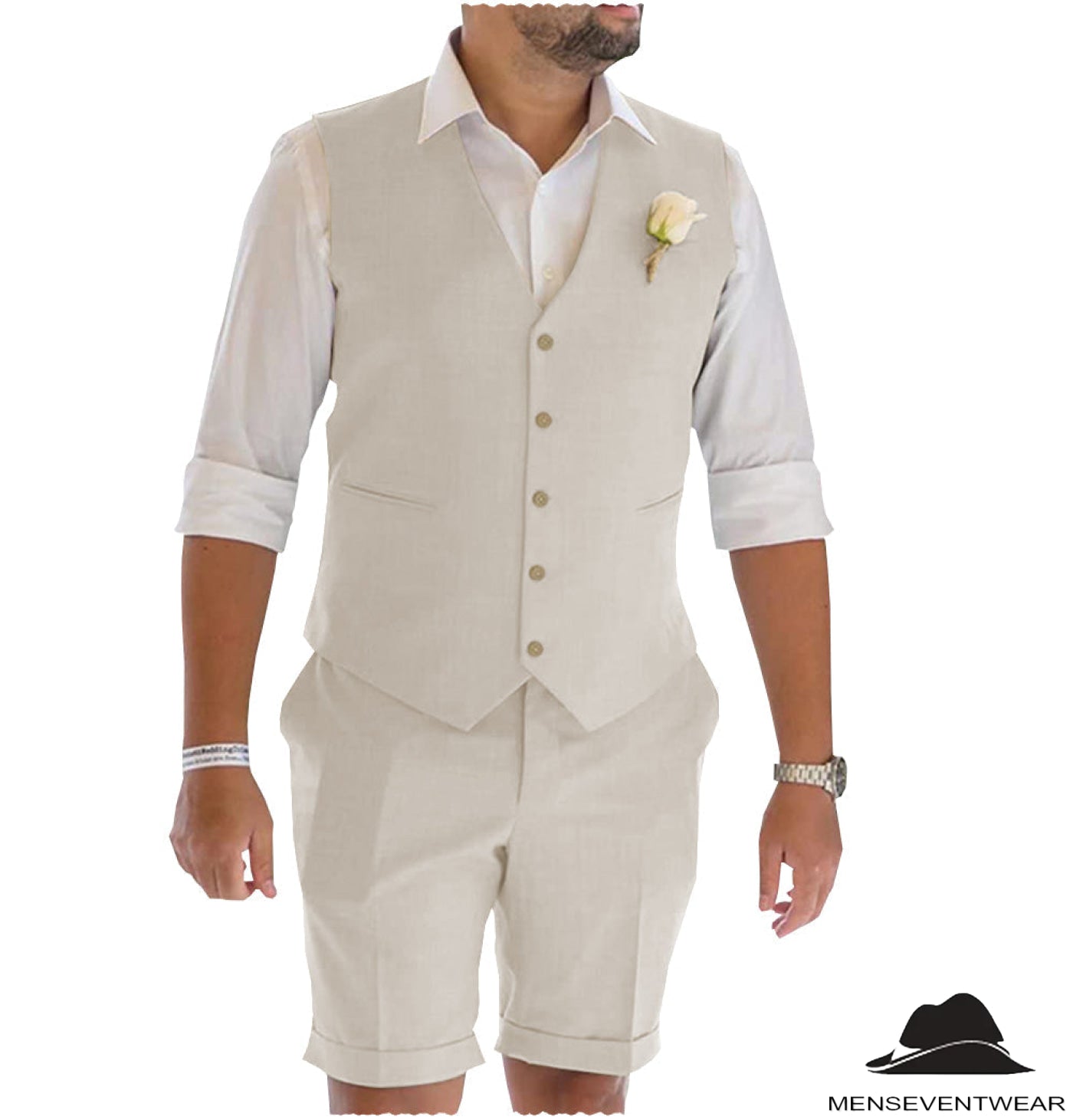 Linen short hot sale suit mens