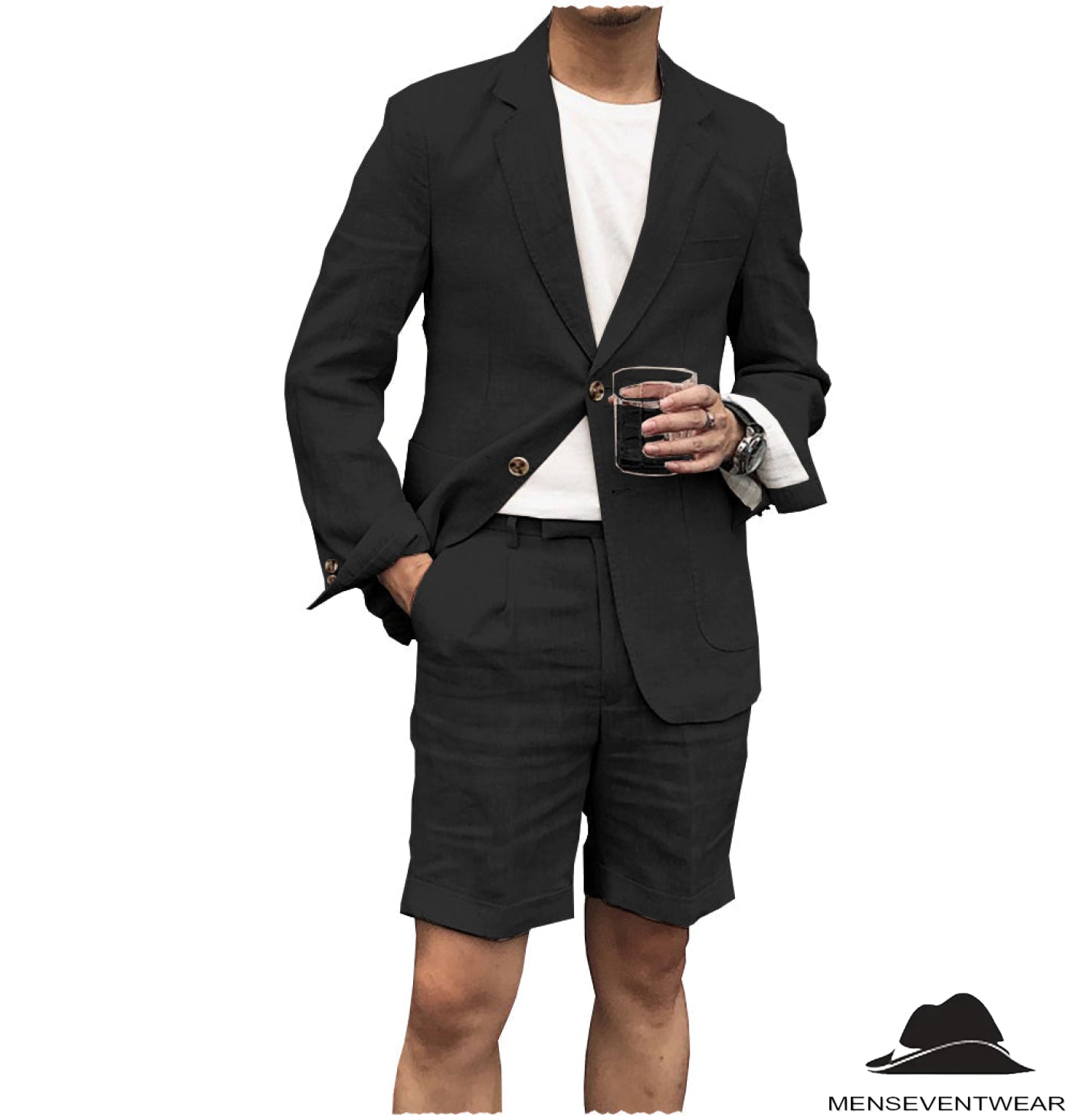 Mens black tuxedo shorts online