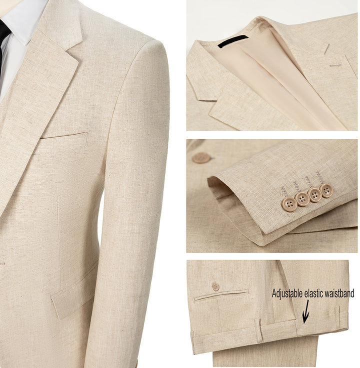 Casual Men's 3 Pieces Mens Suit Notch Lapel  Tuxedos For Wedding (Blazer+vest+Pants) mens event wear