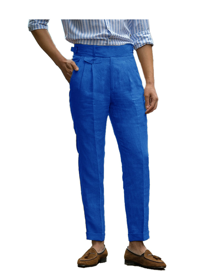 Casual Men's Suit Pants Cotton LinenTrousers For Wedding mens event wear