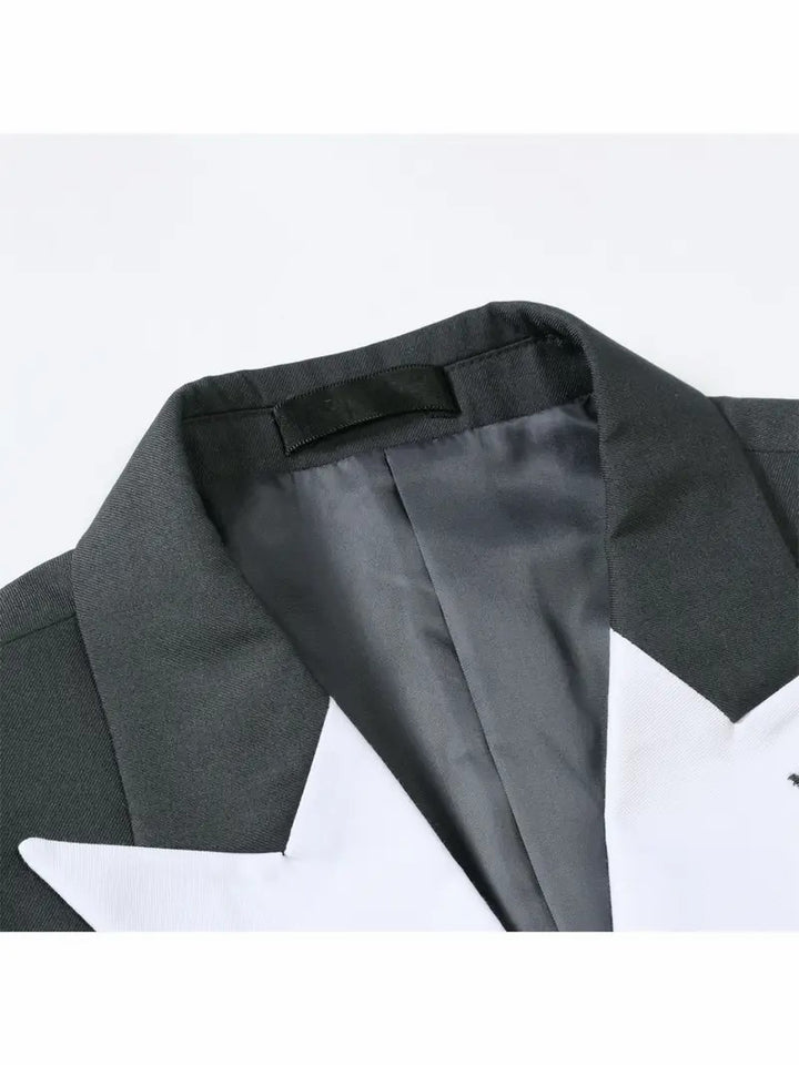 Formal 2 Pieces Mens Suit Flat Peak Lapel Tuxedos For Wedding (Blazer+Pants) mens event wear