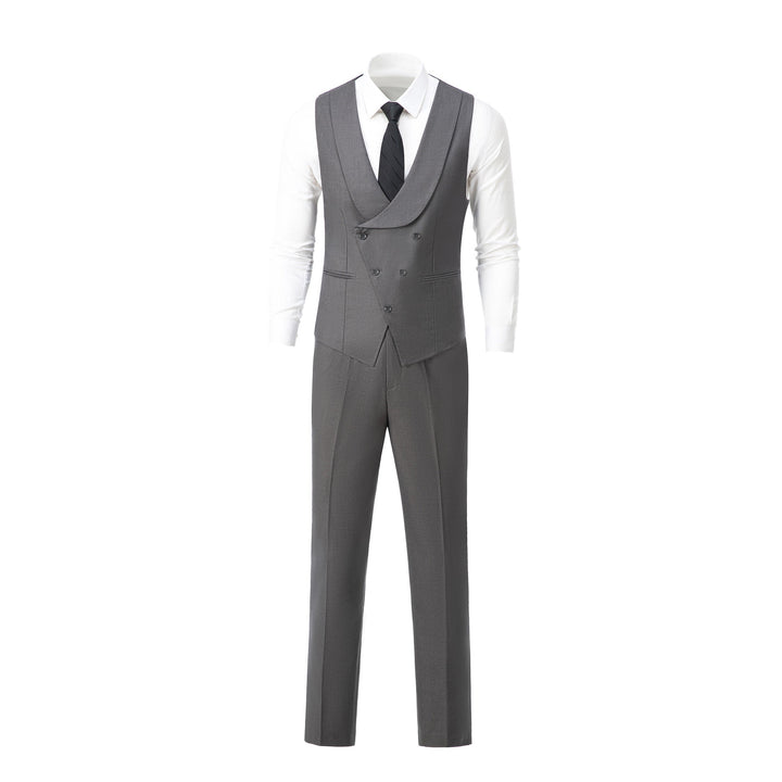 Formal Men's Suits Slim Fit 3 Pieces Notch Lapel Tuxedos (Blazer+Vest+Pant) Adam Reed