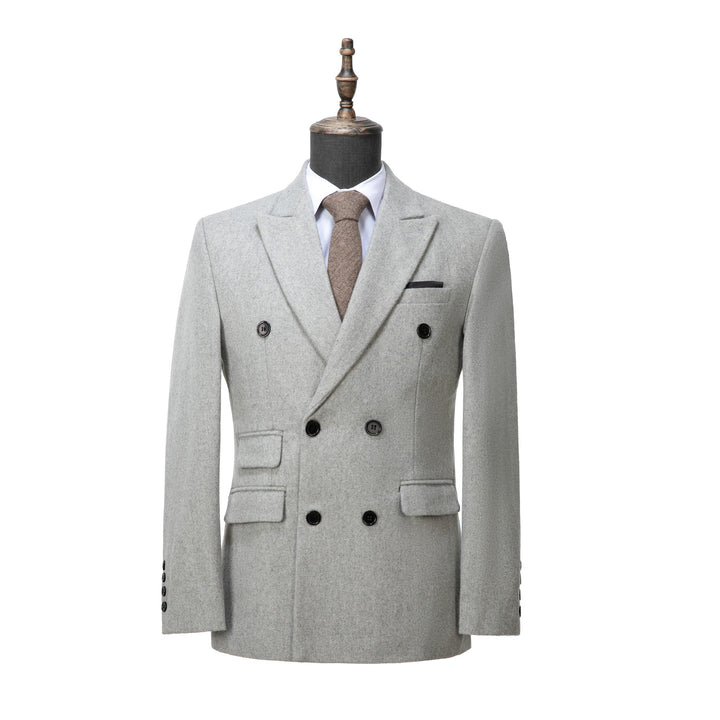 Men's Casual Tweed Notch Lapel Blazer mens event wear