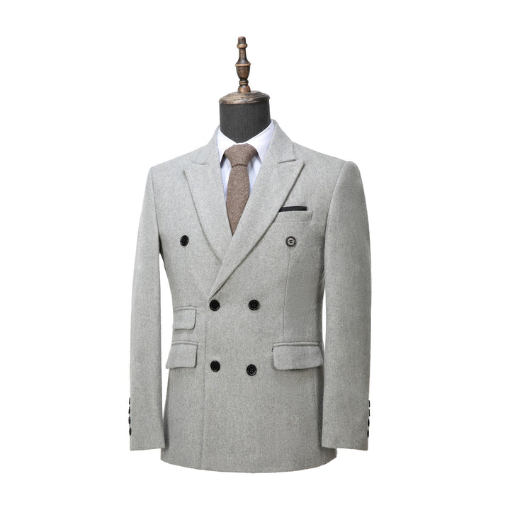 Men's Casual Tweed Notch Lapel Blazer mens event wear