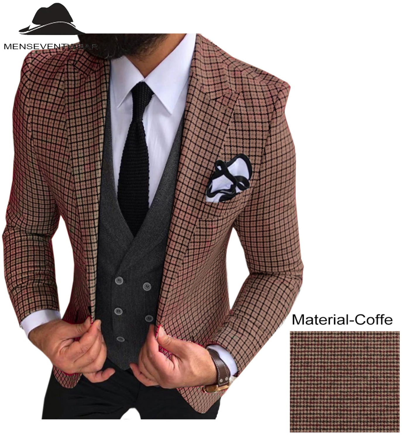 Polo Ralph Lauren Polo Houndstooth Suit Trouser in Brown for Men | Lyst
