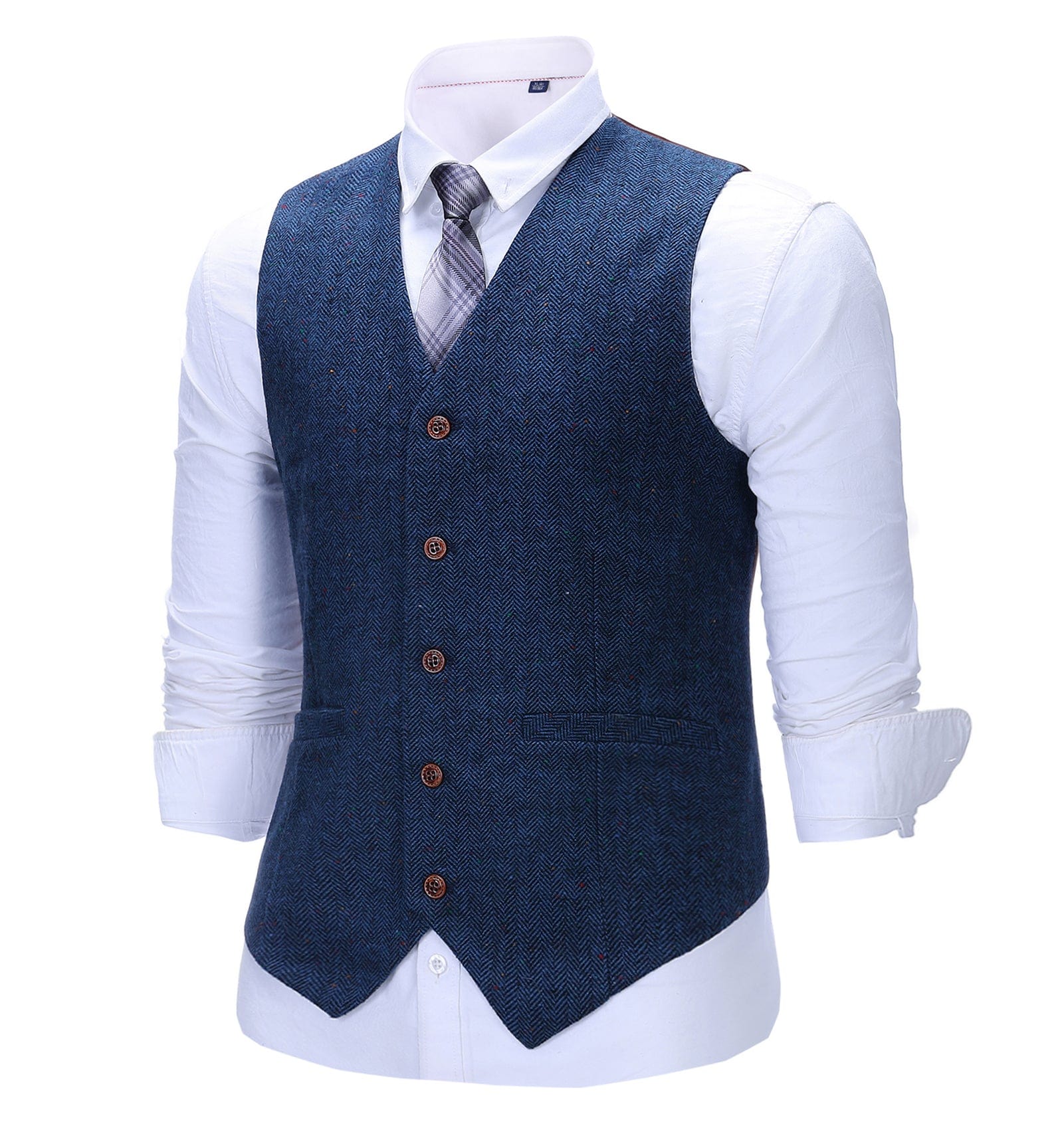 Blue on sale herringbone waistcoat